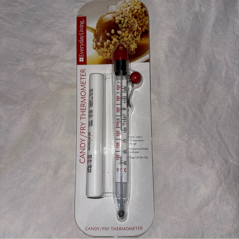 Everyday Living - Candy and Deep Fry Thermometer with easy lift pan clip. NEW